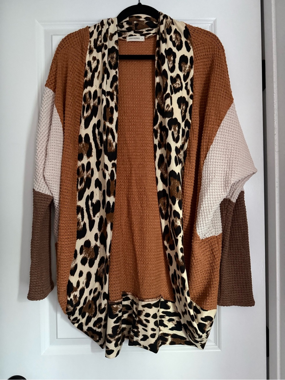 Lightweight waffle cardigan